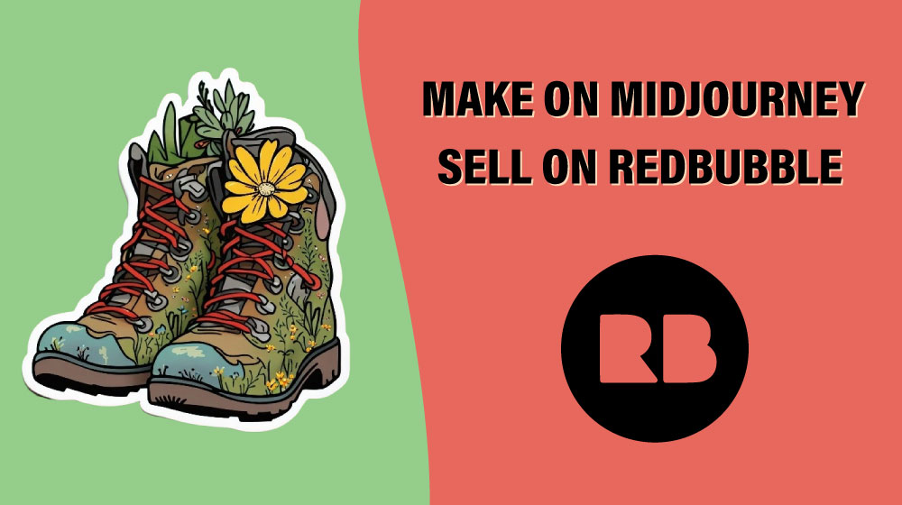 selling stickers on redbubble using midjourney